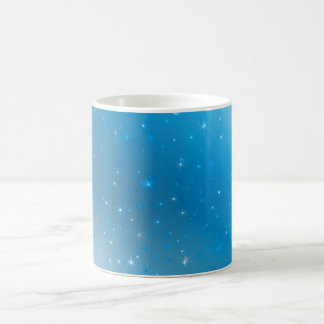 Caneca De Café Violeta e Estrelas Silver Azuis e Cinza Café