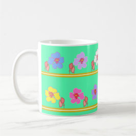 Caneca De Café violets left&right mint green