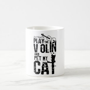 Caneca De Café Violin Cat