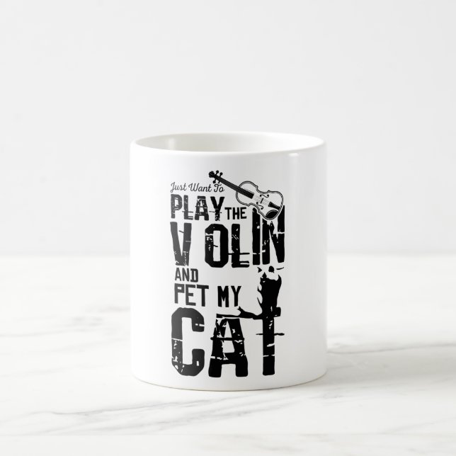 Caneca De Café Violin Cat (Centro)