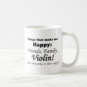 Caneca De Café Violin me faz feliz