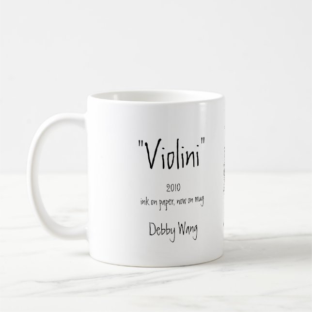 Caneca De Café "Violini", Debby Wang, tinta no papel… (Esquerda)