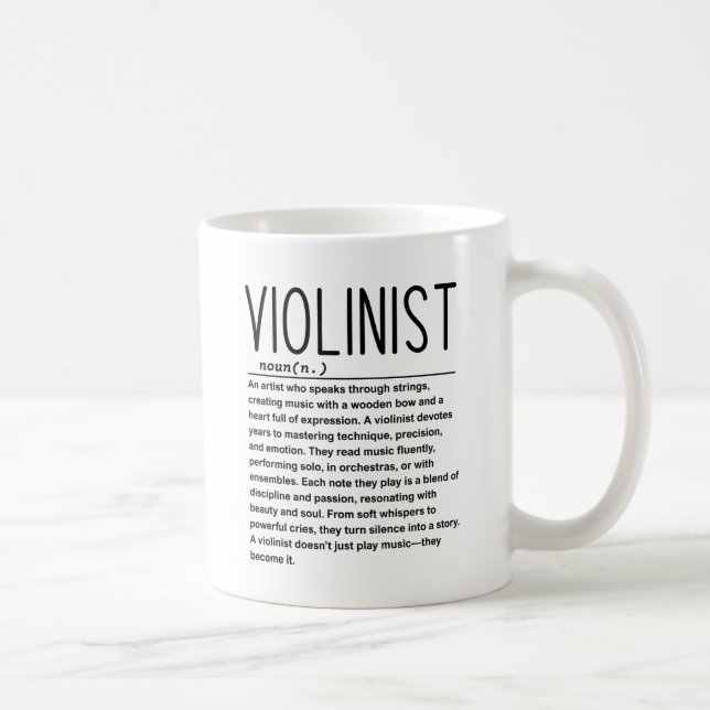 Caneca De Café Violinista (Direita)