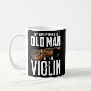 Caneca De Café Violinista Dos Homens Nunca Subestima Um Velho Sen