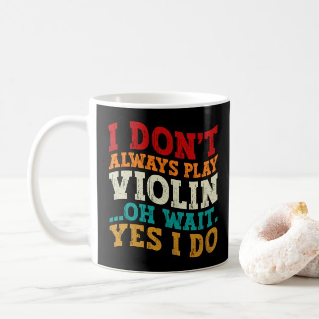 Caneca De Café Violinista Oh Espere Sim Eu To Fiddler de Aniversá (Com Donut)
