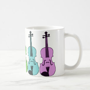 Caneca De Café Violino colorido