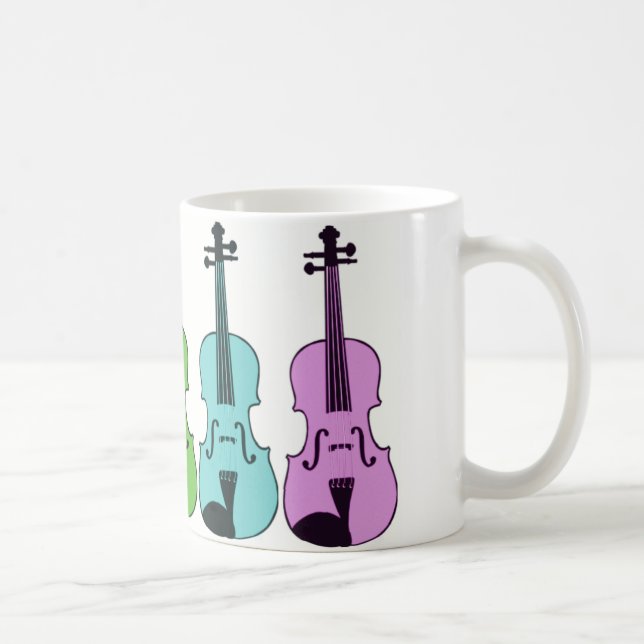 Caneca De Café Violino colorido (Direita)