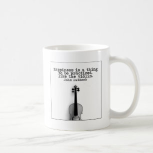 Caneca De Café Violino e felicidade
