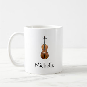Caneca De Café Violino Musical Personalizado