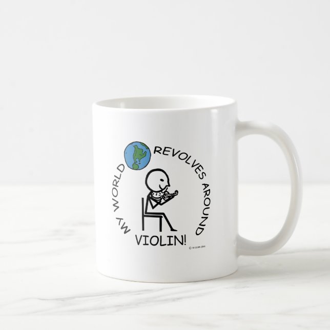 Caneca De Café Violino - O Mundo Revola-se (Direita)