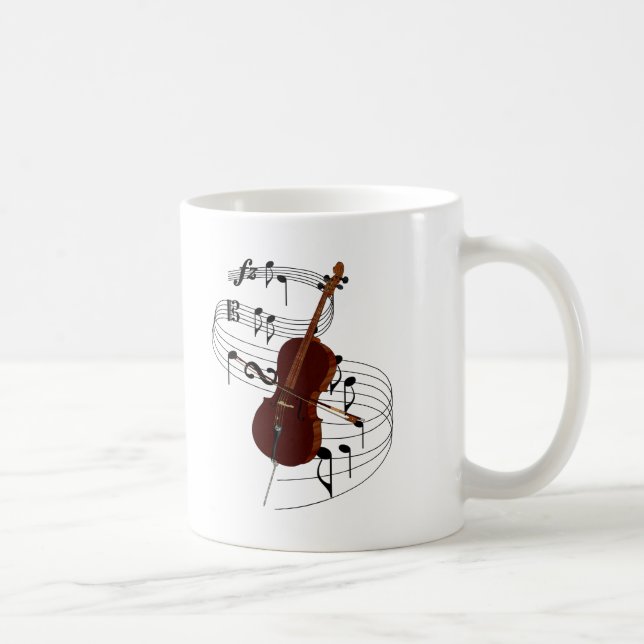 Caneca De Café Violoncelo (Direita)