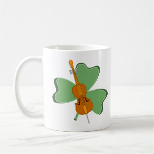 Caneca De Café Violoncelo Shamrock