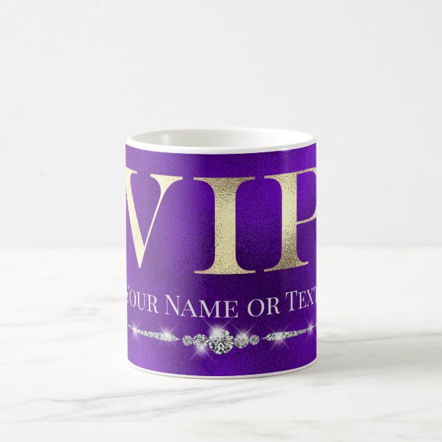 Caneca De Café VIP Dourado brilhante em roxo (Centro)