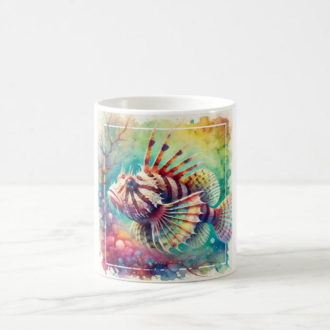 Caneca De Café Viperfish Stomiiformes 080824AREF146 - Watercolor (Centro)