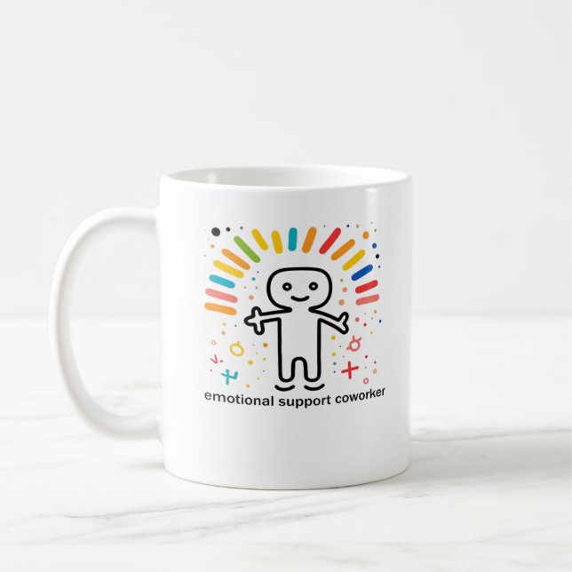 Caneca De Café Viral do Colaborador de Ajuda Emocional (Esquerda)