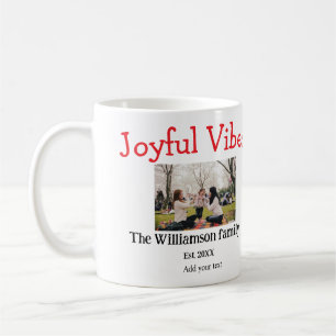 Caneca De Café Viram alegres presentes de fotos da família nas fé
