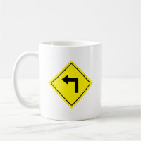 Virar à Esquerda no Sinal de Estrada de Seta | Mug