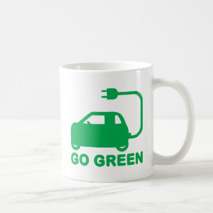 Caneca De Café Vire Verde ~ Dirija Carros Elétricos