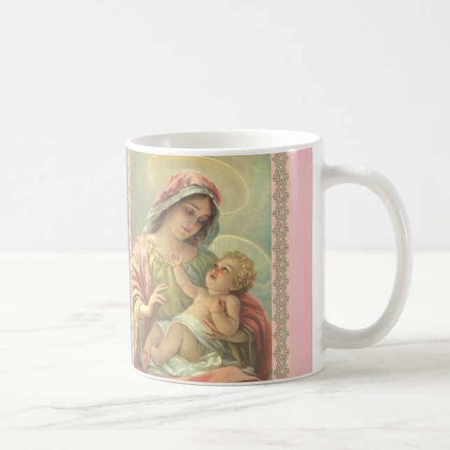 Caneca De Café Virgem Abençoada Mary, nossa filha Jesus Mug Gift (Direita)