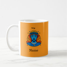 Caneca De Café Virgem Deusa Celestial - Arte Estética do Zodíaco