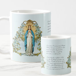 Caneca De Café Virgem Maria Floral Senhora Religiosa De Knock