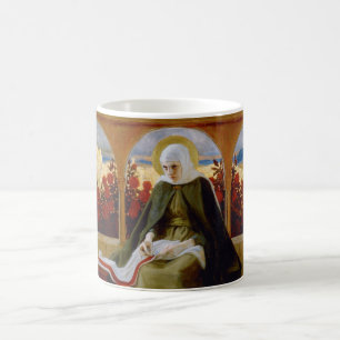 Caneca De Café Virgem Maria no Jardim Rosa (Albert Edelsense)