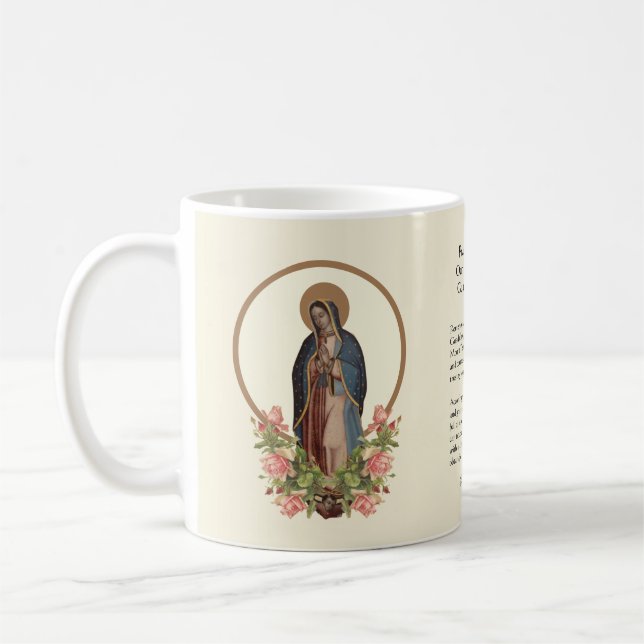 Caneca De Café Virgem Maria religiosa católica espanhola Guadalup (Esquerda)