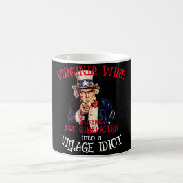 Caneca De Café VIRGÍNIA Vinho transformou minha namorada Vila