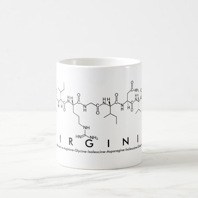 Caneca De Café Virginie peptide name mug (Centro)