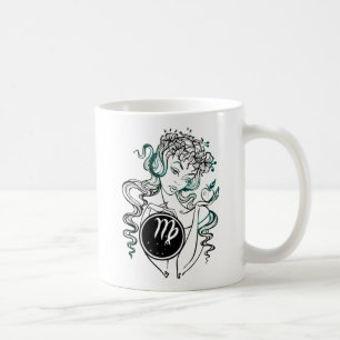 Caneca De Café Virgo Art Deco Lady
