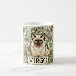Caneca De Café Virgo Meticuloso Gato Zodiac