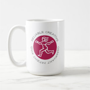 Caneca De Café Virgo Rosa Escuro - Traço de Personalidade do Sin