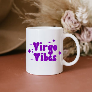 Caneca De Café Virgo Vibes Astrologia Zodiac Estrelas Roxas Café 
