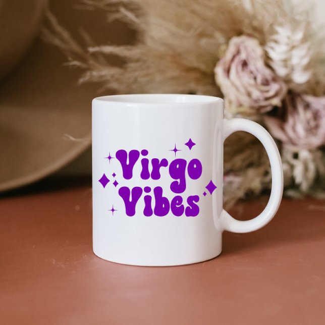 Caneca De Café Virgo Vibes Astrologia Zodiac Estrelas Roxas Café  (Criador carregado)