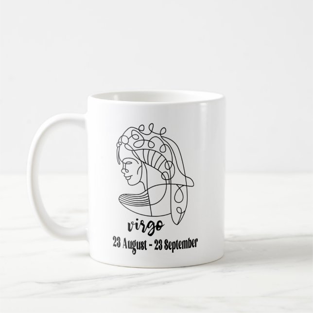 Caneca De Café Virgo, Zodiac (Esquerda)