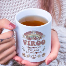 Virgo Zodiac Groovy Retro Arco Frio