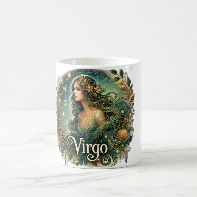 Caneca De Café Virgo Zodiac Mug - Terra e Design mística ✨ (Centro)
