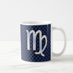 Caneca De Café Virgo Zodiac no Estilo de Impressão de Fibra de Ca