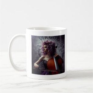 Caneca De Café Virgo Zodiat Músico Cello