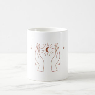 Caneca De Café Vírus da astrologia das mãos mágicas