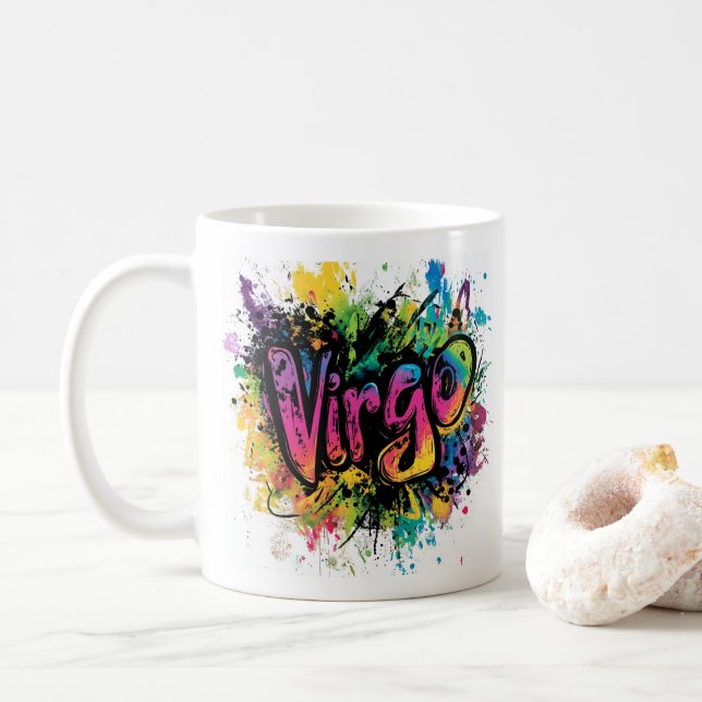 Caneca De Café "Vírus da Devoração dos 90: Tinta Espelhada" (Com Donut)