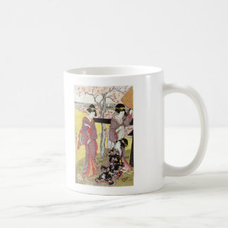 Caneca De Café Visão da cereja em Gotenyama por Kitagawa Utamaro