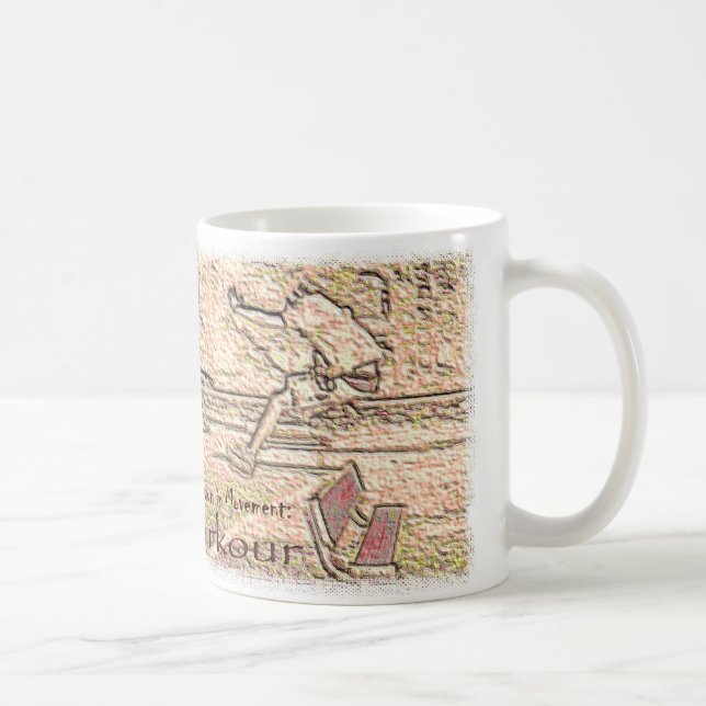 Caneca De Café Visão no movimento: Parkour (Direita)