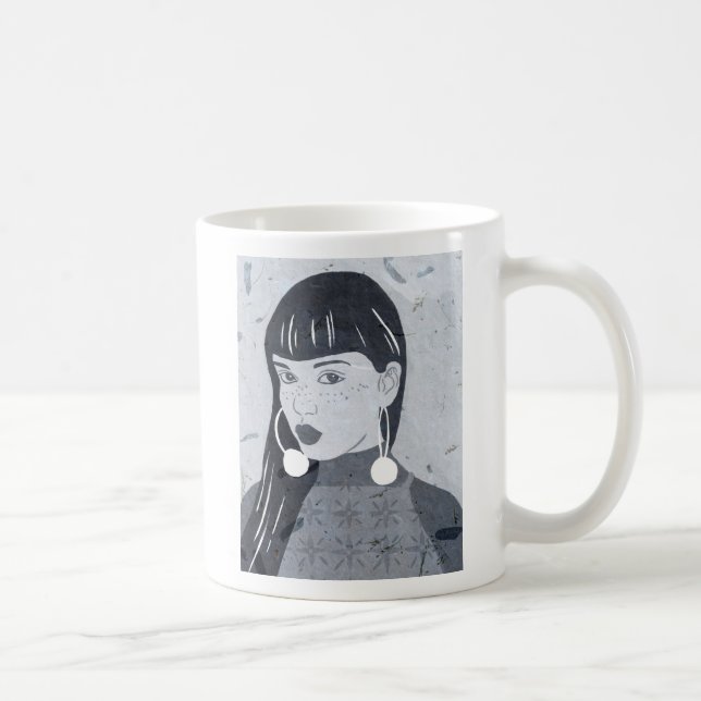 Caneca De Café Visão Noturna do Retrato (Direita)