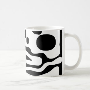 Caneca De Café Vise Grip: Abstrato preto e branco