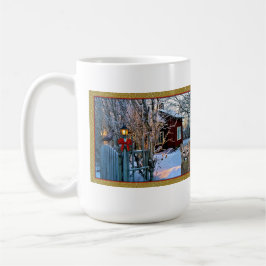 Caneca De Café Visitantes da Noite de Natal (puma e corvo)