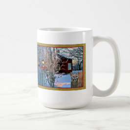 Caneca De Café Visitantes da Noite de Natal (puma e corvo)