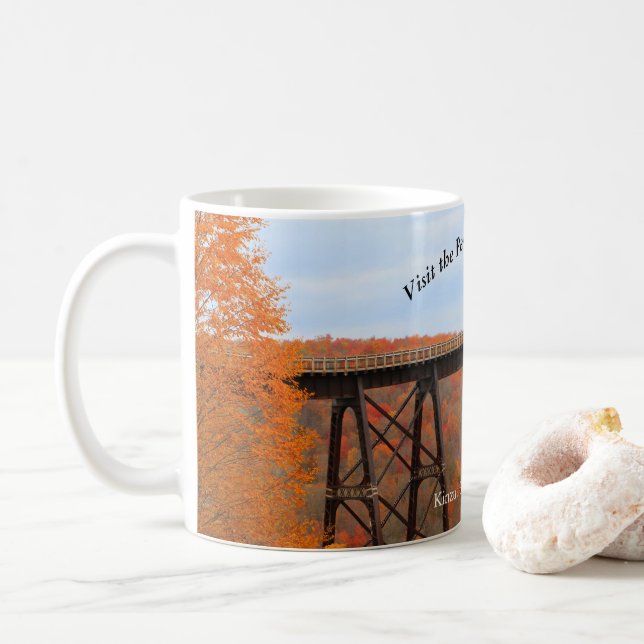 Caneca De Café Visite a ponte PA Wilds Picturesque Souvenir Kinzu (Com Donut)