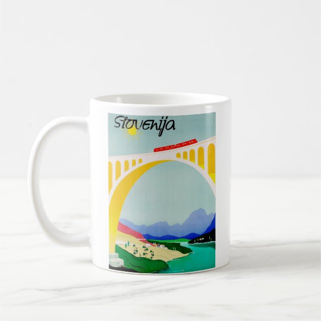 Caneca De Café Visite Eslovênia Verde, Boutique, Diversa (Esquerda)