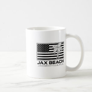 Caneca De Café Visite Jacksonville Florida Vacation Usa Flag Palm